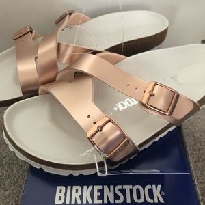 Birkenstock Yao Balance in Electric Metallic Copper Size 8 Narrow Fit